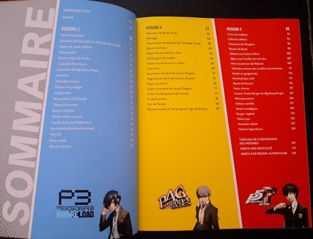 Le livre de cuisine officiel Persona