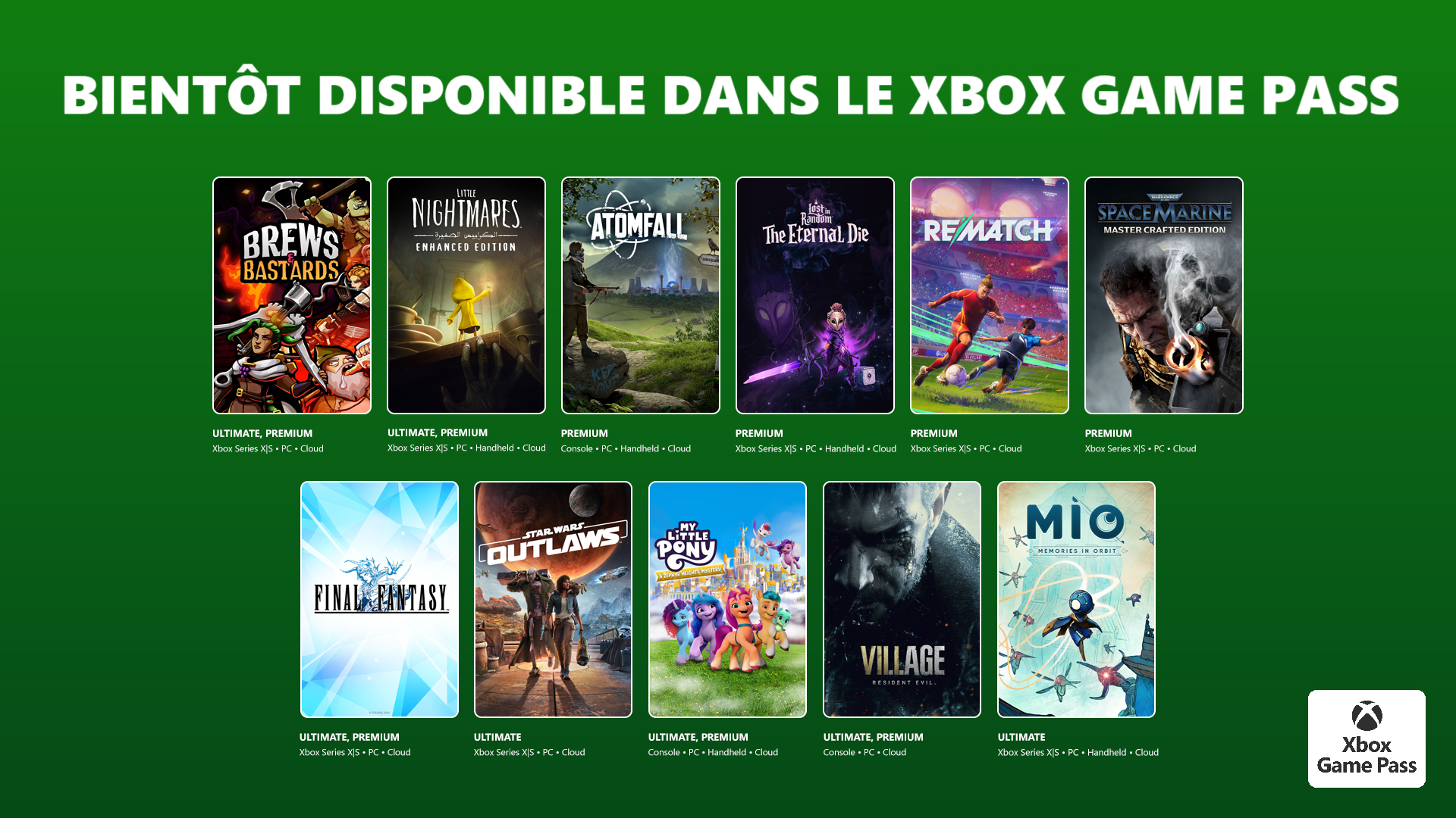 Xbox Game Pass Janvier 2026