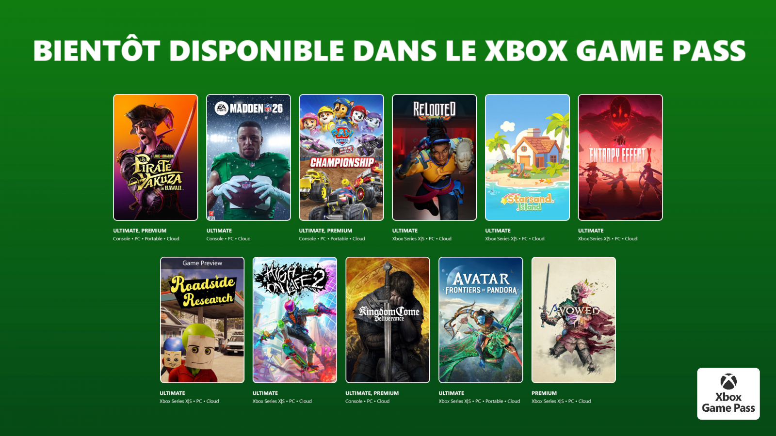 [Xbox Game Pass] Février démarre fort !