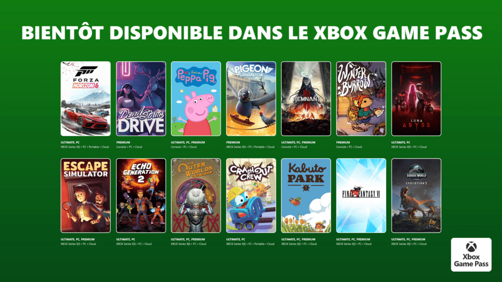 [XBOX Game Pass] Forza Horizon 6, Escape Simulator, Jurassic World Evolution 3 et bien plus encore