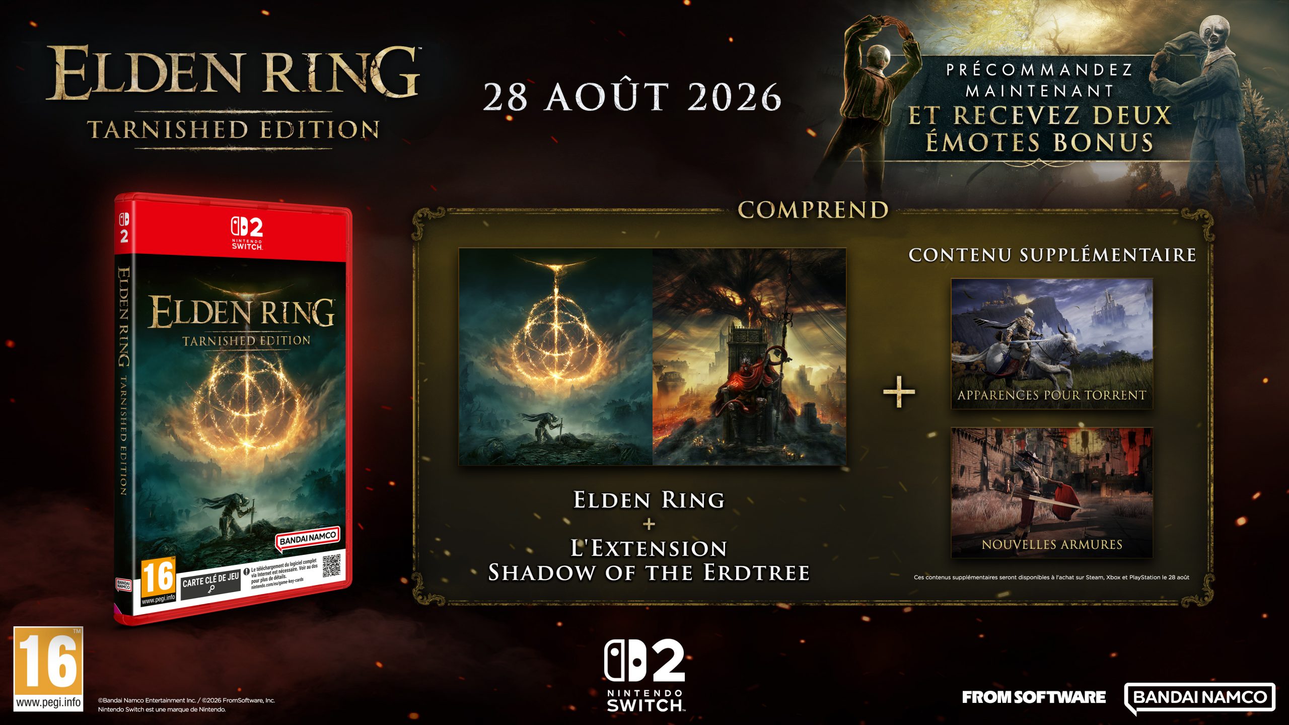 [ELDEN RING] TARNISHED EDITION ARRIVE SUR NINTENDO SWITCH 2 LE 28 AOÛT 