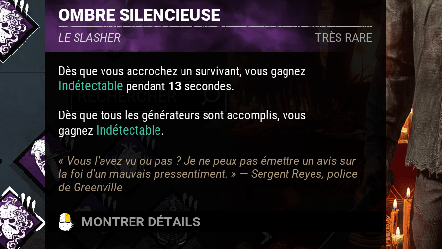 Ombre Silencieuse Perk