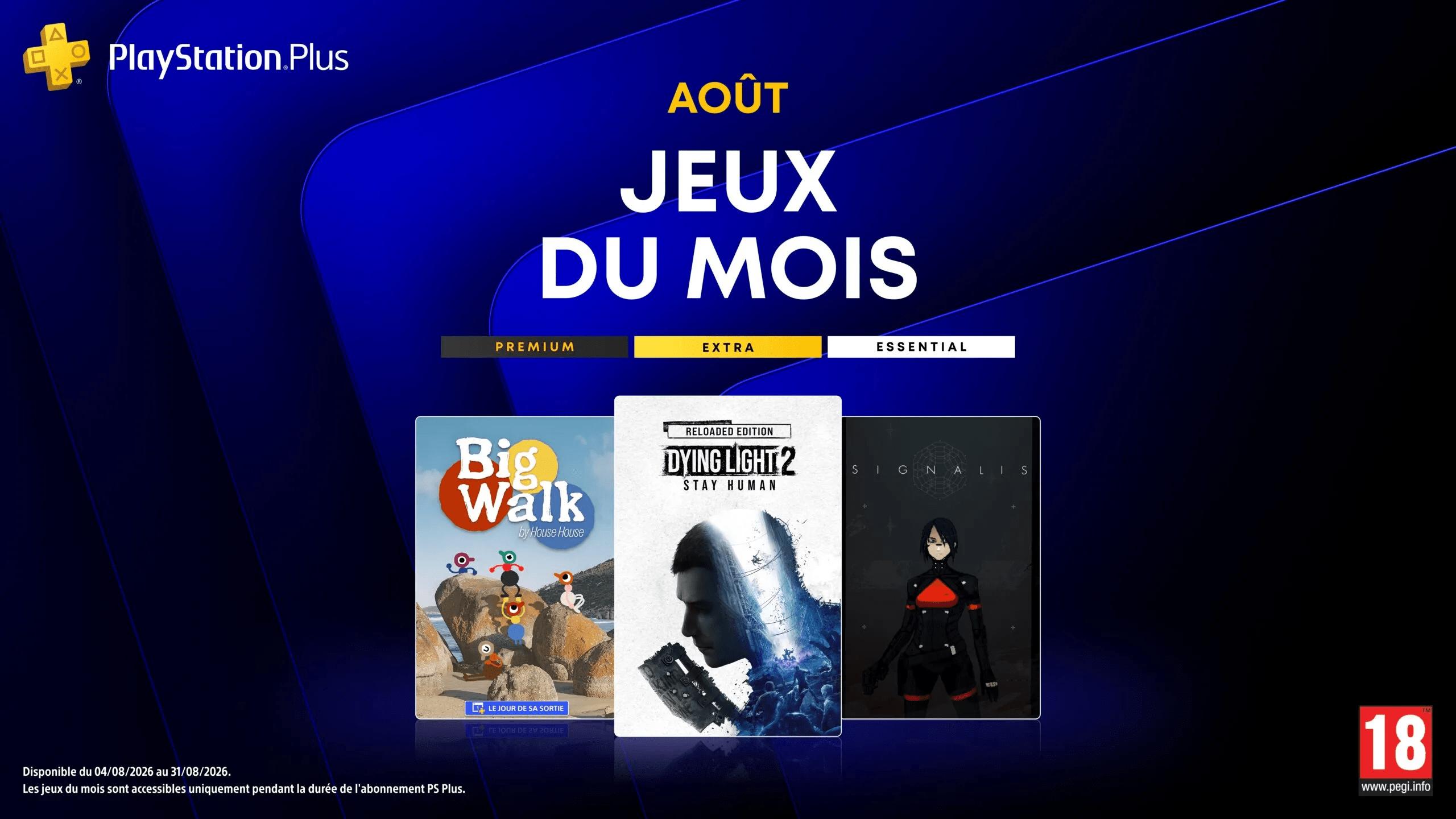 [PlayStation Plus] - Les jeux du mois d'août 2026