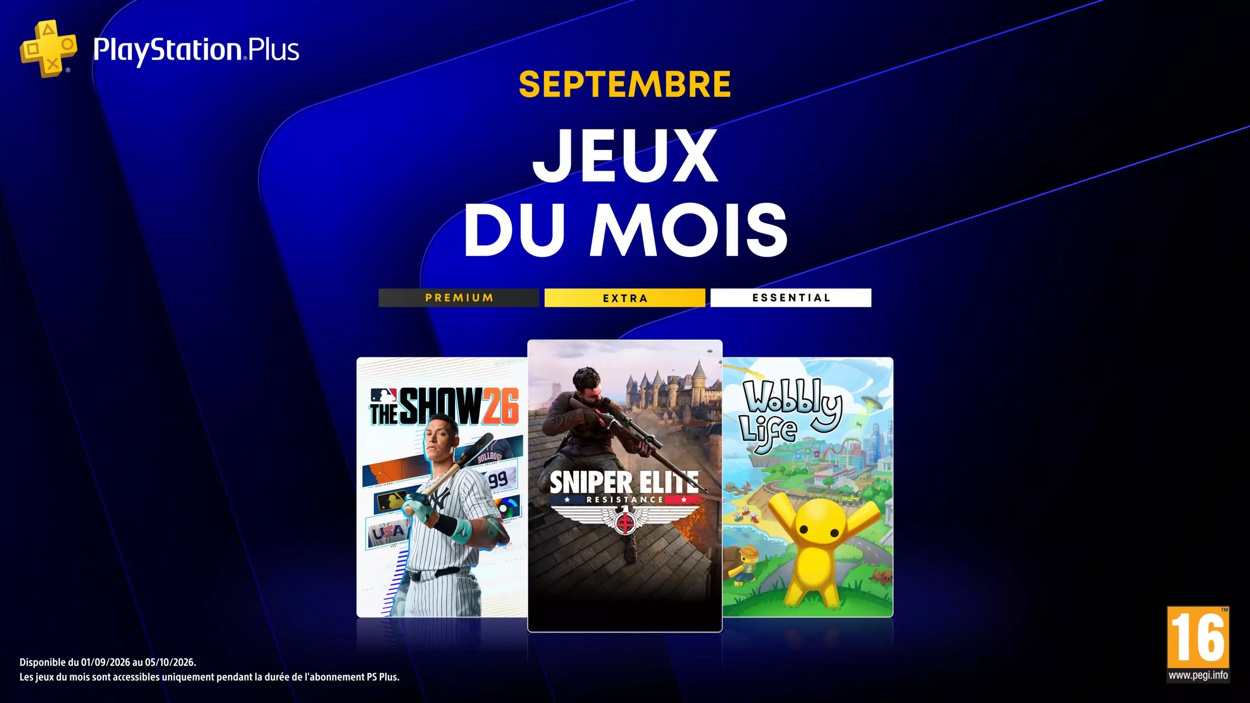 [PlayStation Plus] Les jeux du mois de septembre 2026 !