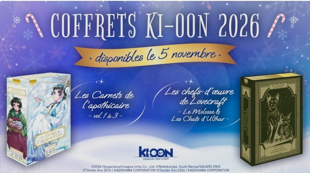 Ki-oon : Des coffrets manga à mettre sous le sapin, les fans vont se régaler !