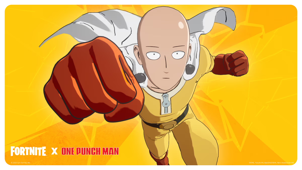One punch Man Fortnite Rocket League Fall Guys
