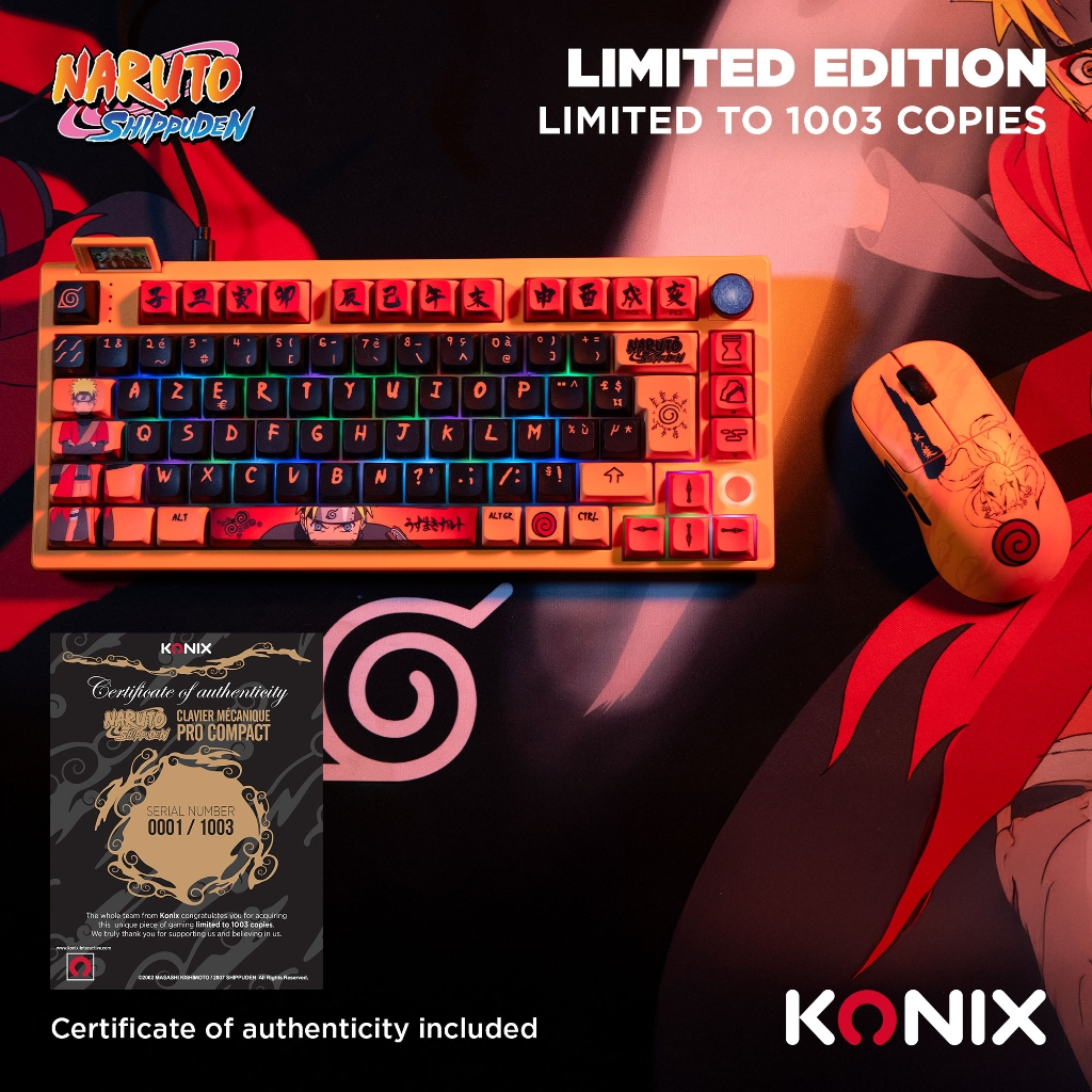 Konix clavier souris naruto
