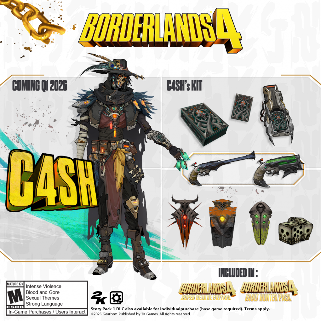 [Borderlands 4] Découvrez C4SH, le nouveau chasseur de l'Arche !